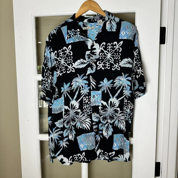 *VINTAGE* Batik Bay Hawaiian Aloha Tropical Shirt L - Picture 2 of 7